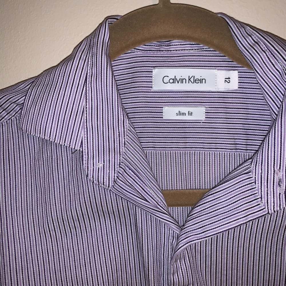 Calvin Klein button down shirt size 12 slim fit